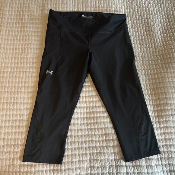 Under Armour Women’s Compression Capri Leggings XL HeatGear Black - Picture 1 of 5